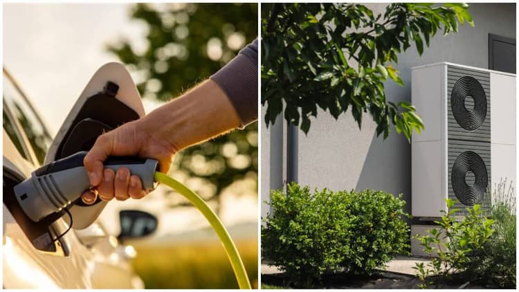 E-Auto und Wärmepumpe Zukunftstechnologien (Bild: iStock / SimonSkafar / StockSeller_ukr)