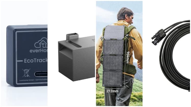 IR Tracker Solarkabel Anker Akku tragbares Solarmodul (Bild: Kleines Kraftwerk, Anker, everHome)